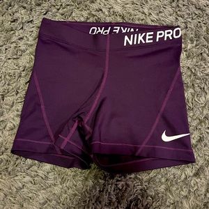 Nike Pro fitted shorts SMALL purple